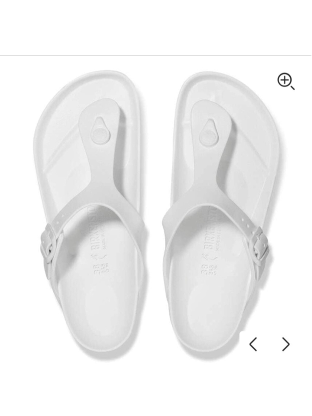 Birkenstock Eva Gizeh White EU Size 42 US 11